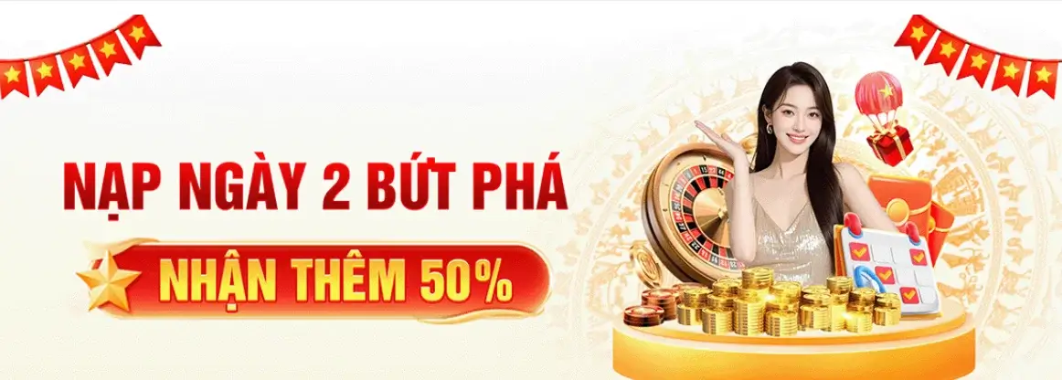 Au88coc Nạp ngày 2 nhận thưởng hấp dẫn 50%